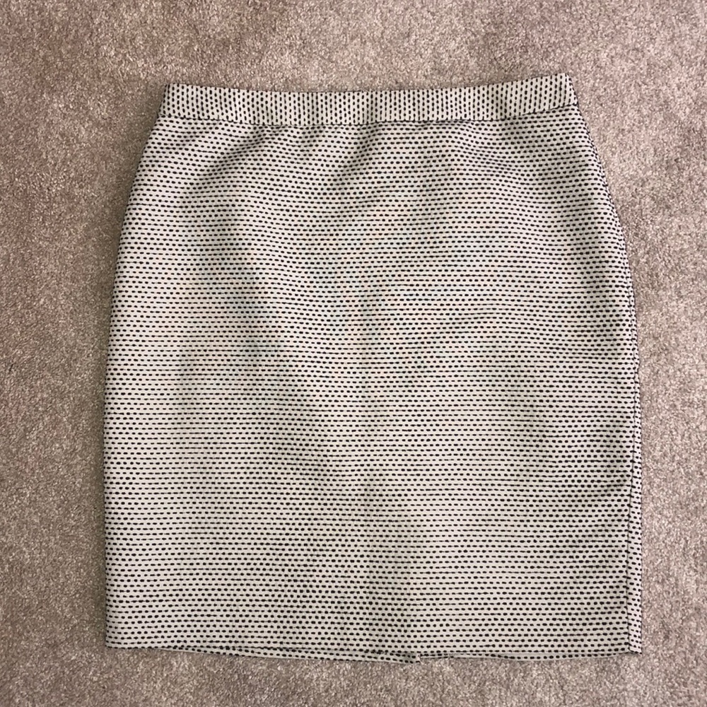 Loft Black and White Skirt